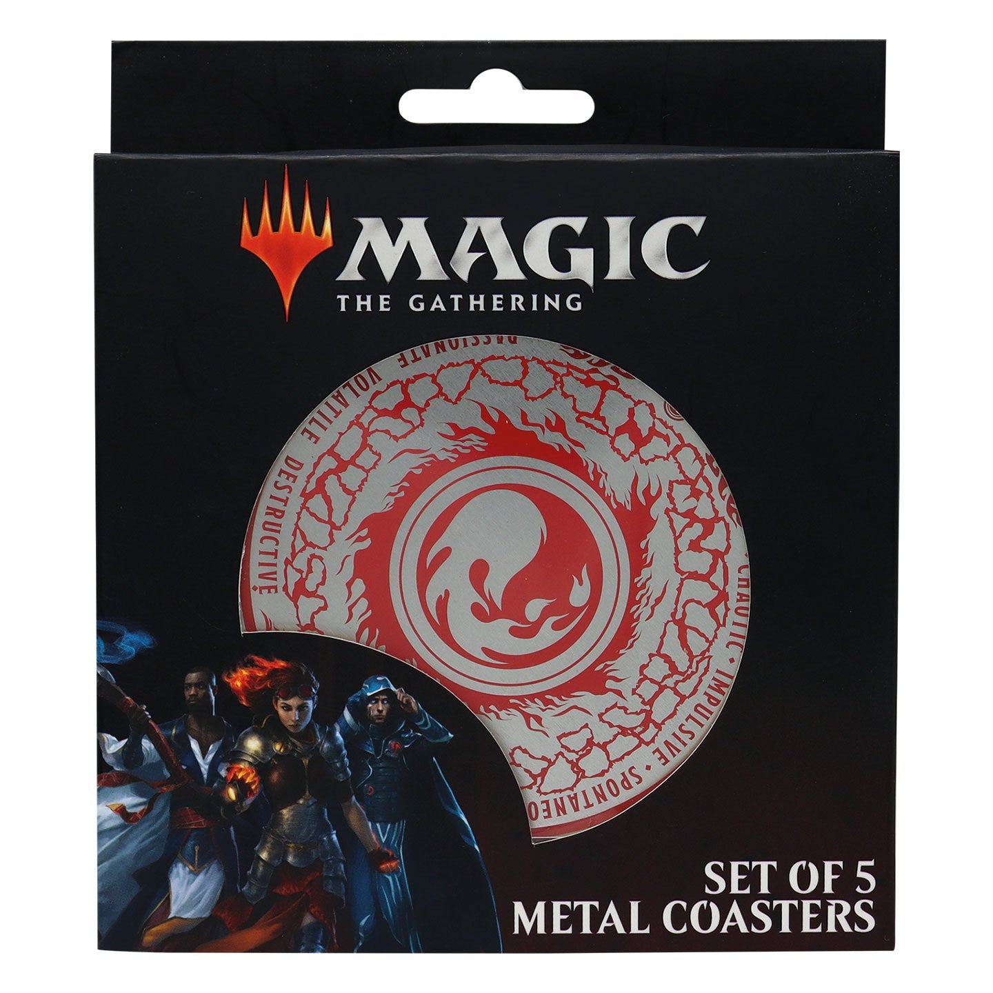 Magic the Gathering Set of 5 Mana Symbol Metal Coasters from Fanattik