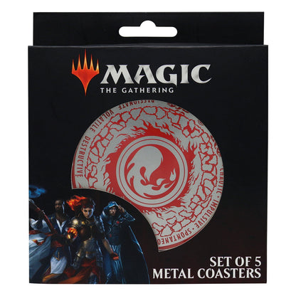 Magic the Gathering Set of 5 Mana Symbol Metal Coasters from Fanattik