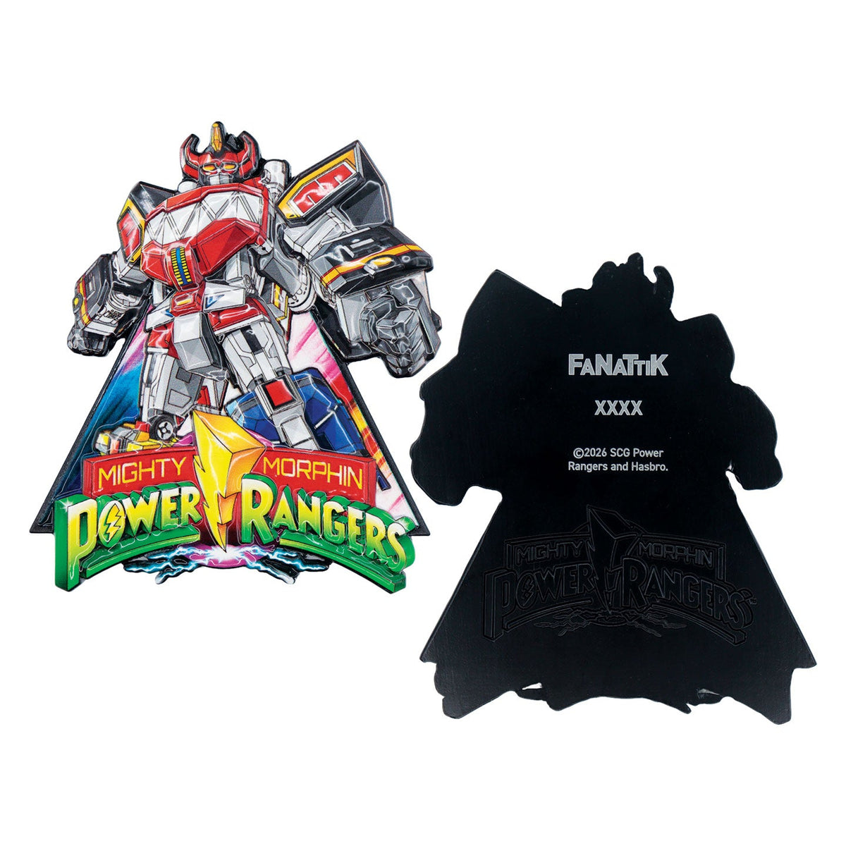 Médaillon Megazord Power Rangers en édition limitée par Fanattik – recto et verso