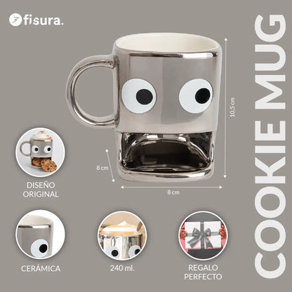 Tasse pour Biscuits Argentée – Fisura – vue 4
