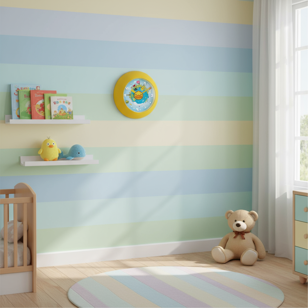 Horloge Murale Canard Jaune