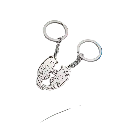 Porte clés Couple de Loutres