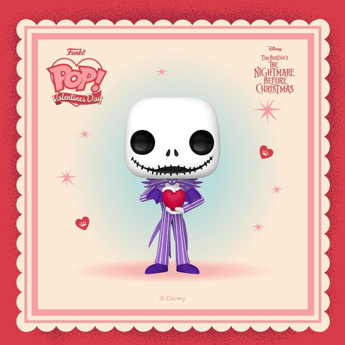 Jack Skellington con el corazón de San Valentín