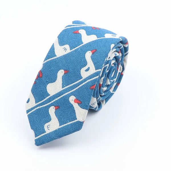 Corbata de pato blanca