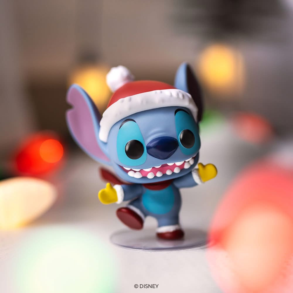 ポップ！クリスマスハットをかぶったスティッチ