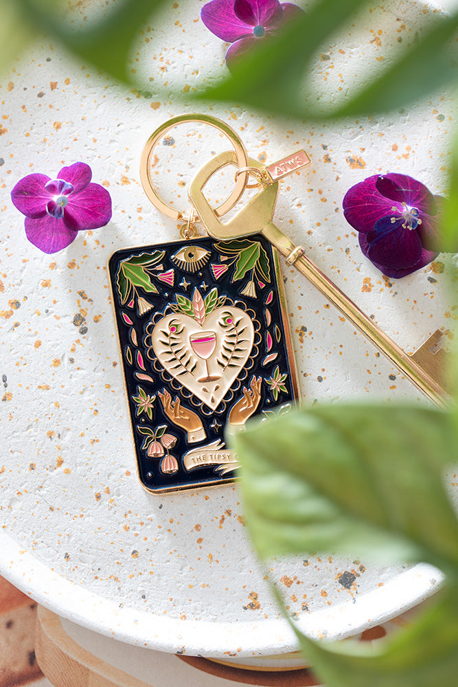Tarot Tipsy Card - Keychain