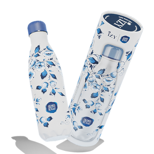 IZY Bottle - Delfts Blue - Blossom - 500ml