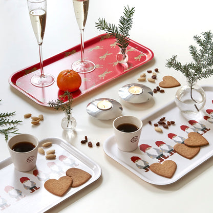 Red Leopard Serving Tray - 43 x 22 cm