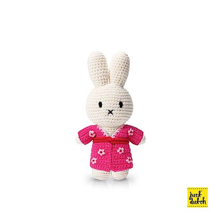 Miffy la Coneja de Peluche de Ganchillo - Vestido Multicolor