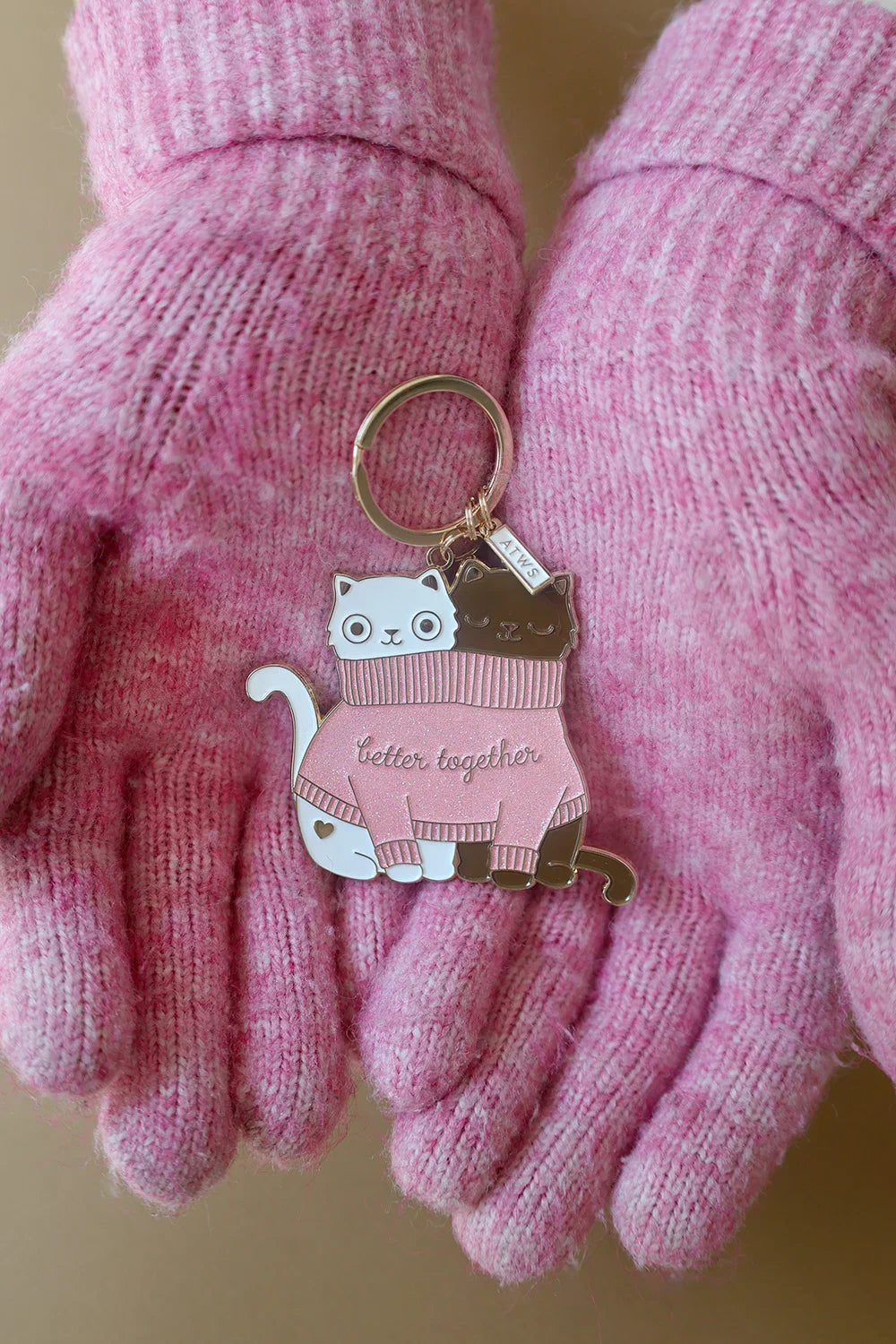 2 Cats in a Sweater - Keychain