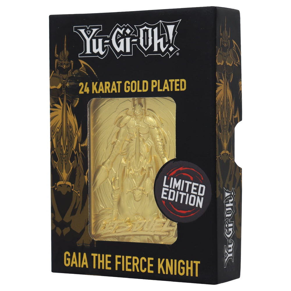 Carte métal collector Yu-Gi-Oh! - 24K Gold Plated Gaia the Fierce Knight