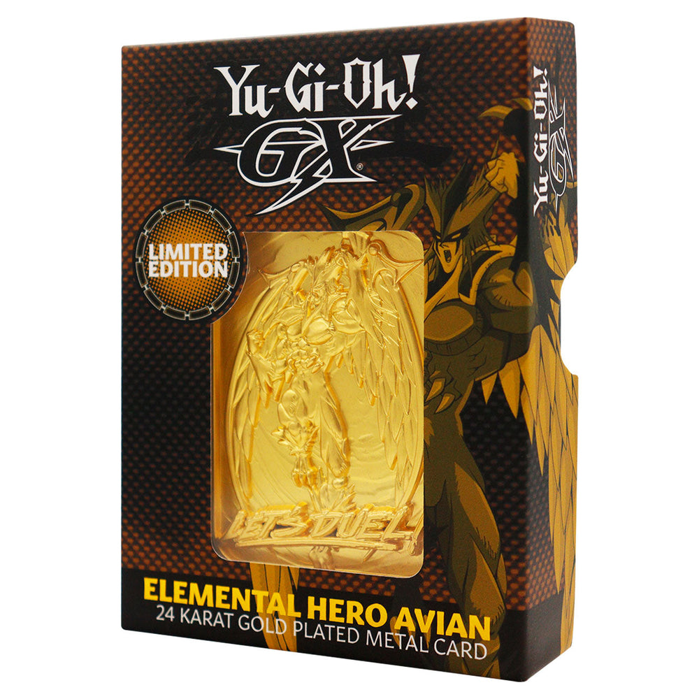 Yu-Gi-Oh! Collector's Gold Plated Bar - GX Elemental Hero Avian 24K