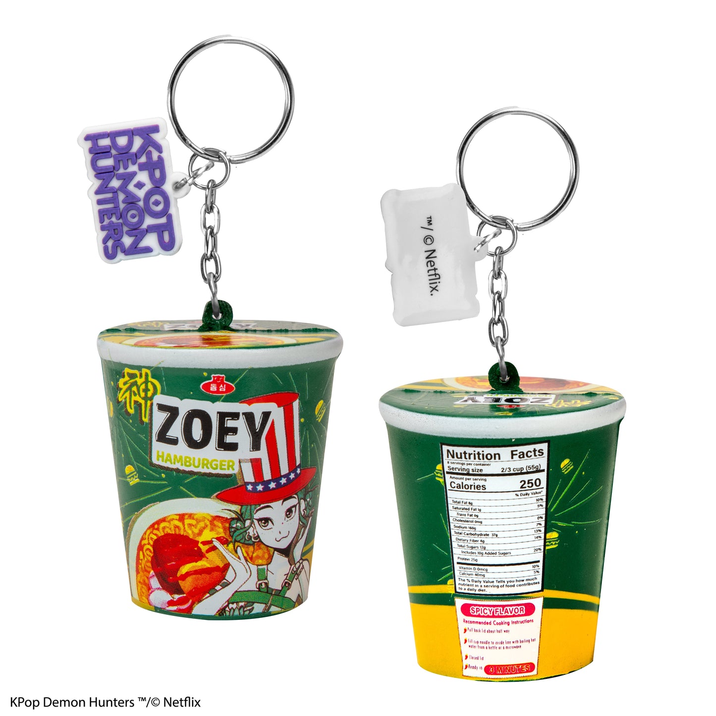 Porte-clés Squishy Zoey Hamburger