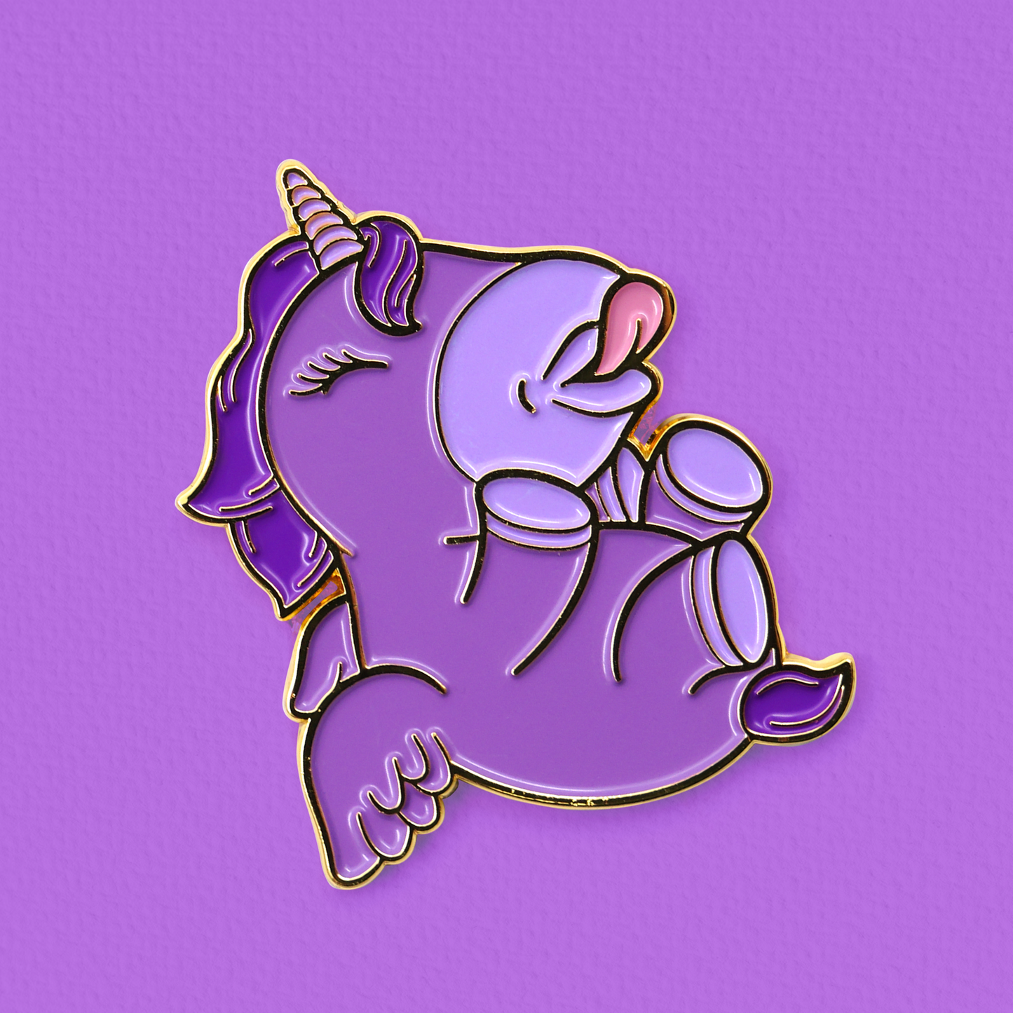 Karma Lilac - Large Enamel Unicorn Pin Badge