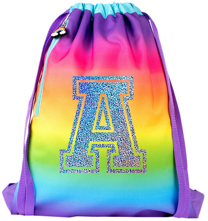 Sac à cordon avec bandoulière – arc-en-ciel