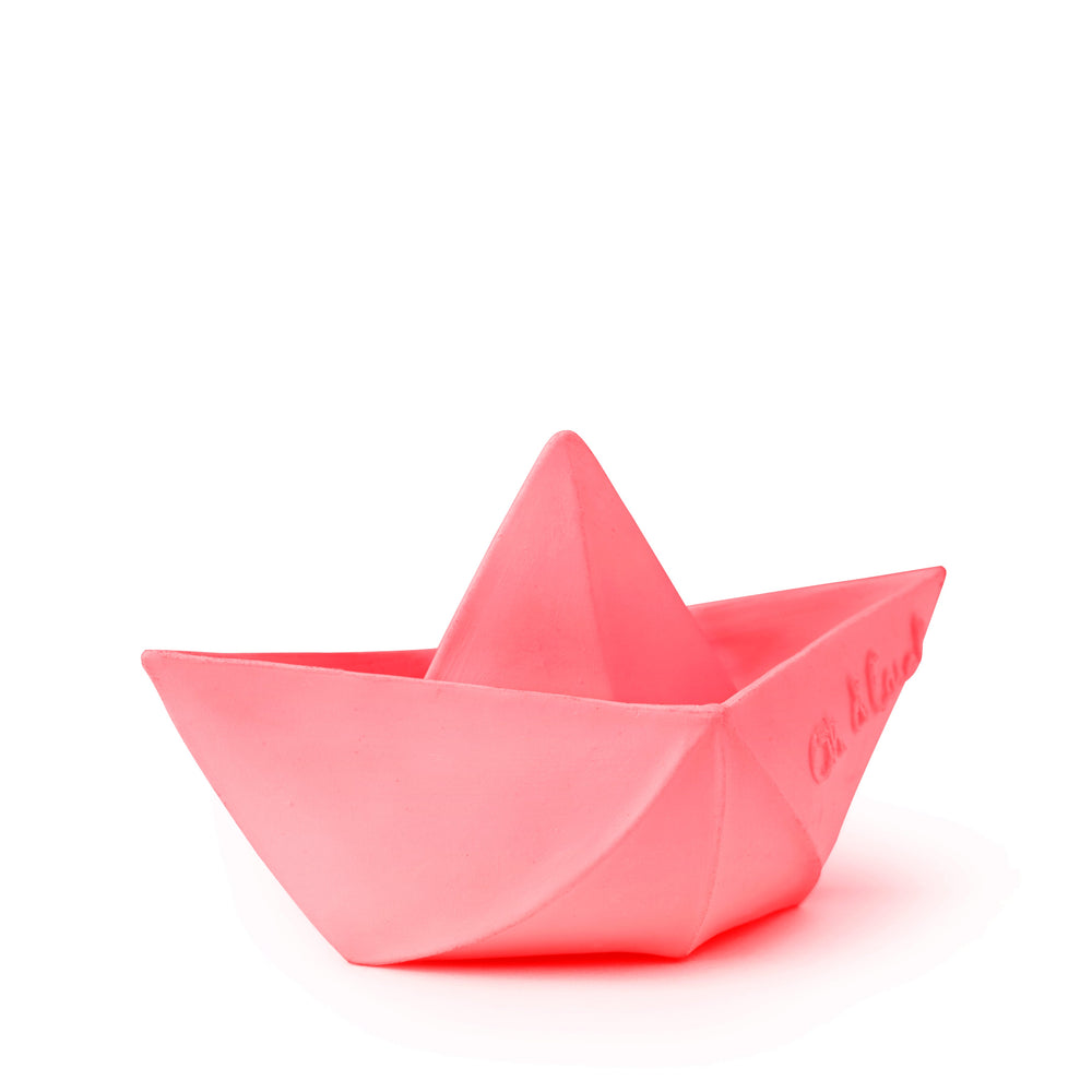 Bateau Origami Rose – Jouet de Bain et Dentition Bébé