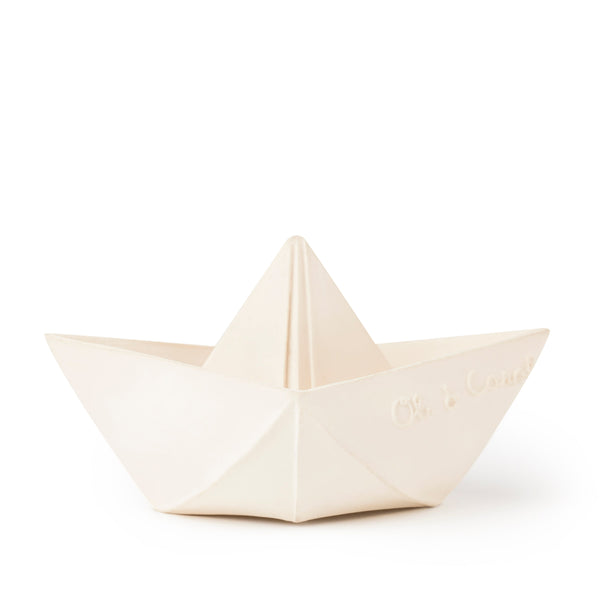 Bateau Origami Blanc – Jouet de bain et dentition bébé