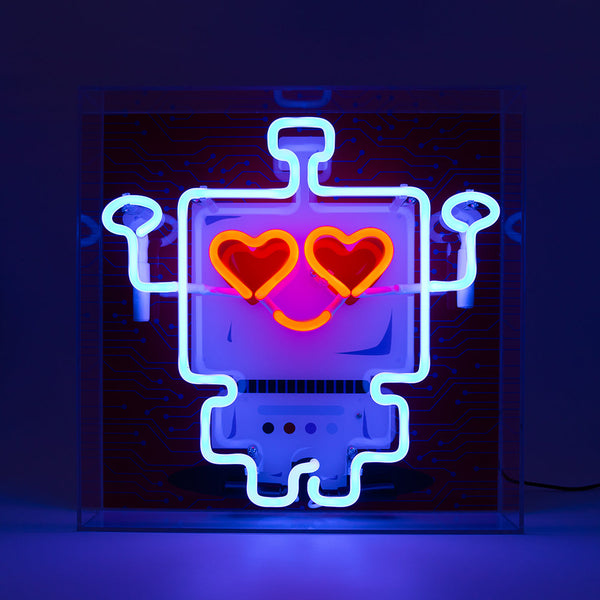 Robot Large Glass Panel for Neon Box