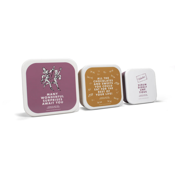 Lot de 3 boîtes à snack Roald Dahl - Charlie