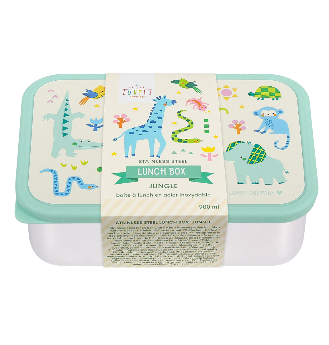 Boîte à déjeuner en inox - Jungle – vue 6 – A Little Lovely Company
