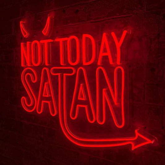 Néon Mural Not Today Satan
