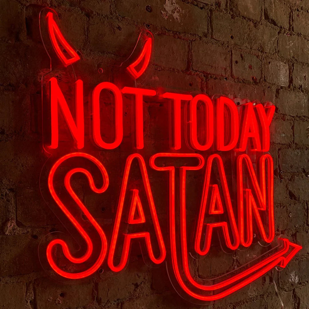 Wand-Neon Not Today Satan