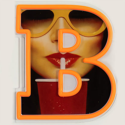 Playboy X Locomocean - Playboy Wordmark Orange LED Wall Mountable Neon