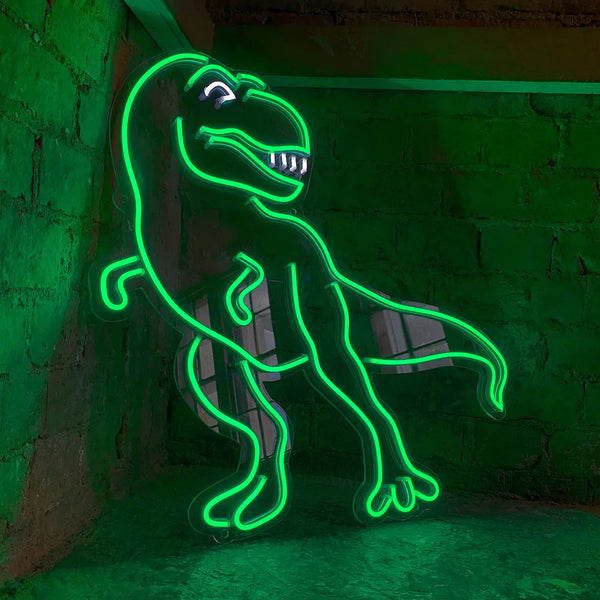 Lampada da parete al neon a forma di dinosauro T-Rex
