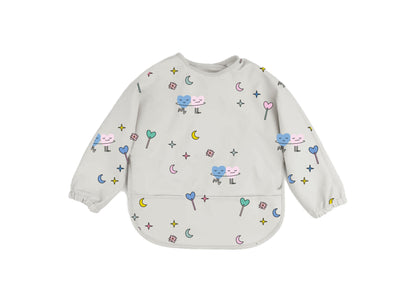 Long-sleeved bib DANCING HEARTS