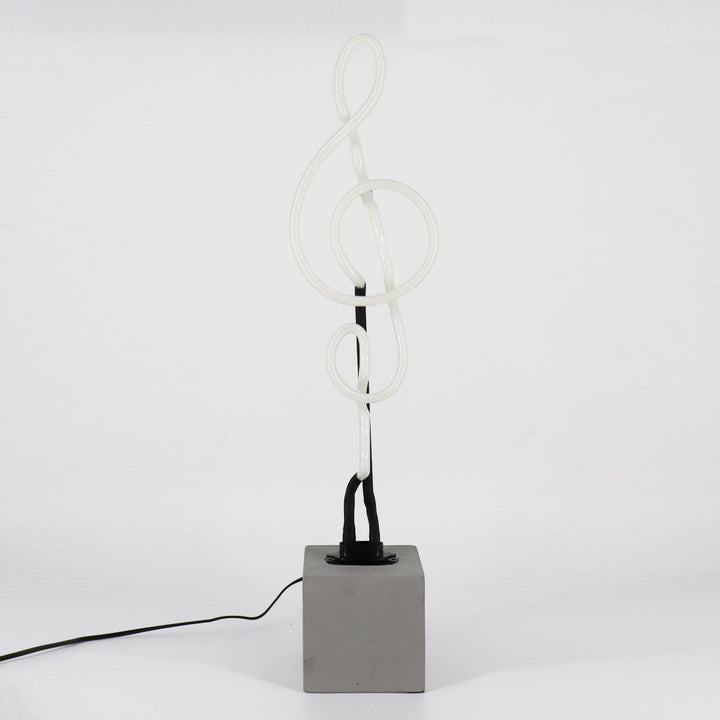 Lampada al neon con nota musicale