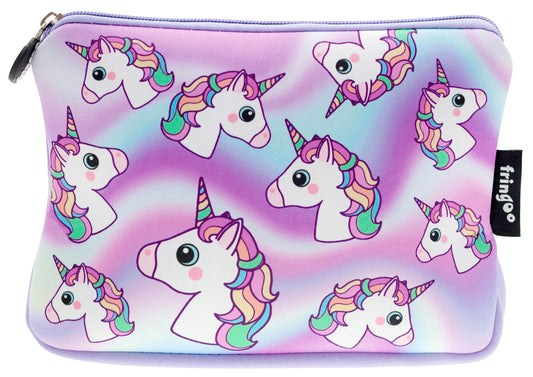 Grande trousse scolaire imprimée – holographique licornes