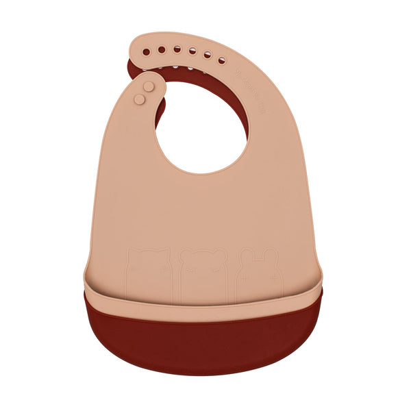 Lot de 2 Bavoirs Rust & Beige