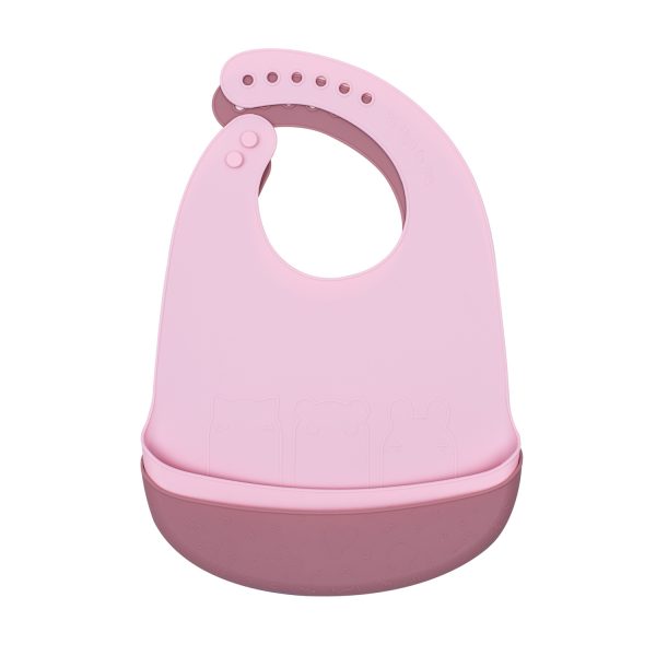 Lot de 2 Bavoirs Dusty et Powder Pink