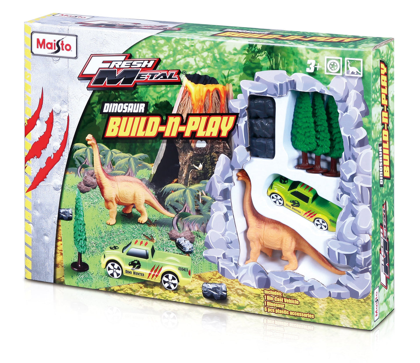 CONSTRUCTION ET JOUER AVEC UN DINOSAURE EN MÉTAL FRAIS