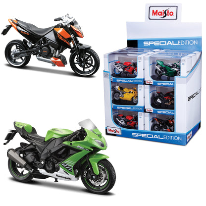 ASSORTIMENT DE MOTO 1:18 - DISTRIBUTEUR 18 PIÈCES