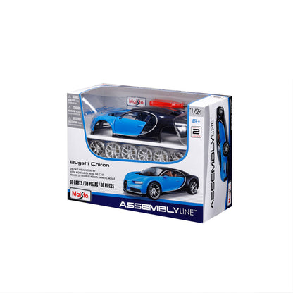 KIT BUGATTI CHIRON BLEU 1:24