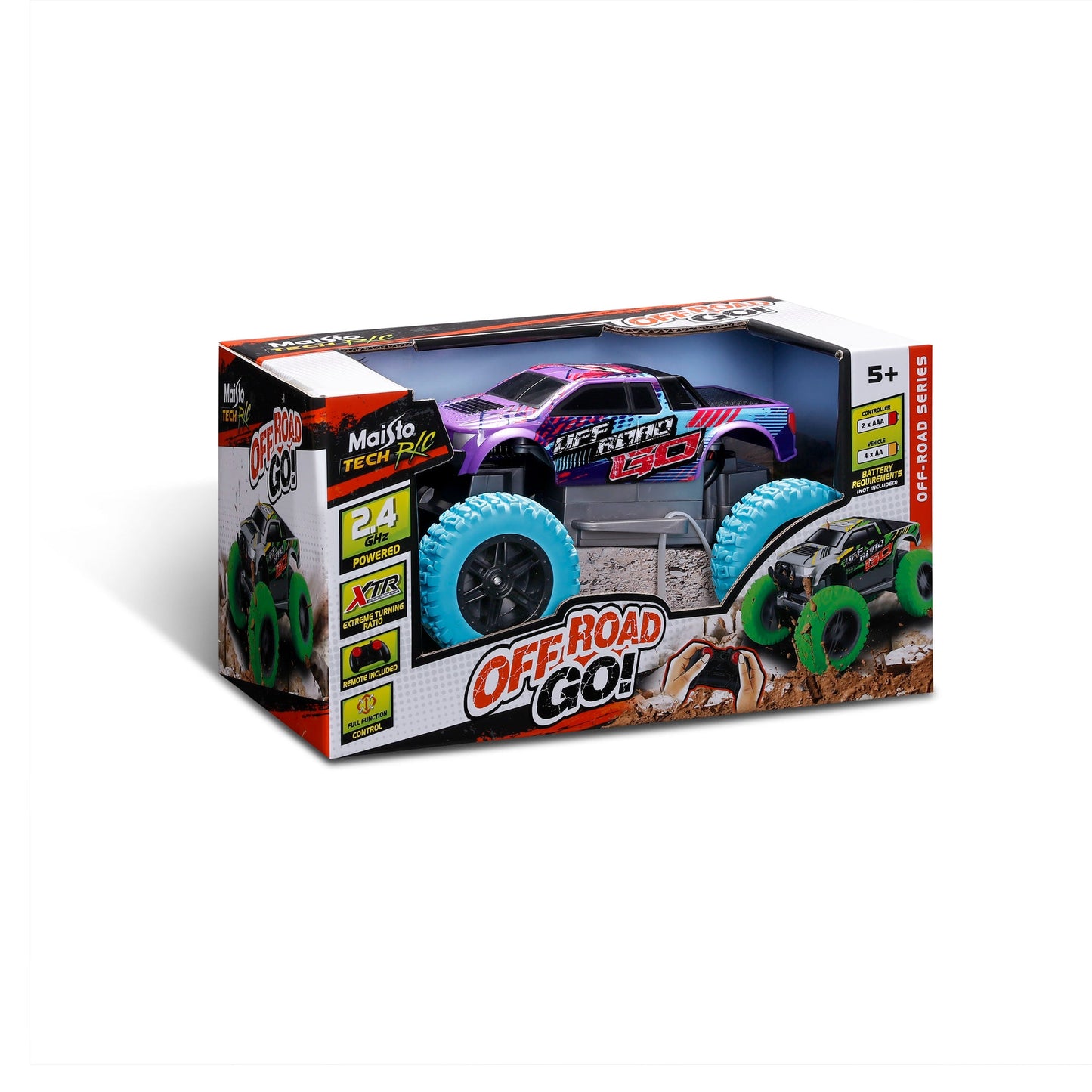 RC ロッククローラー オフロード ロードアンドゴー パープル 2.4GHz