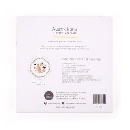 Australiana Porcelain Plate with Suction Cup