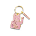 Porte-clés Chat Chanceux Rose