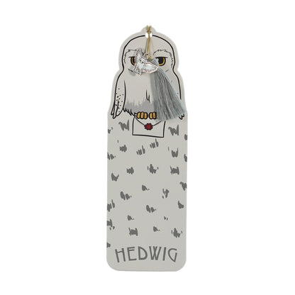 Marque-page avec breloque et pompon Harry Potter - Hedwige