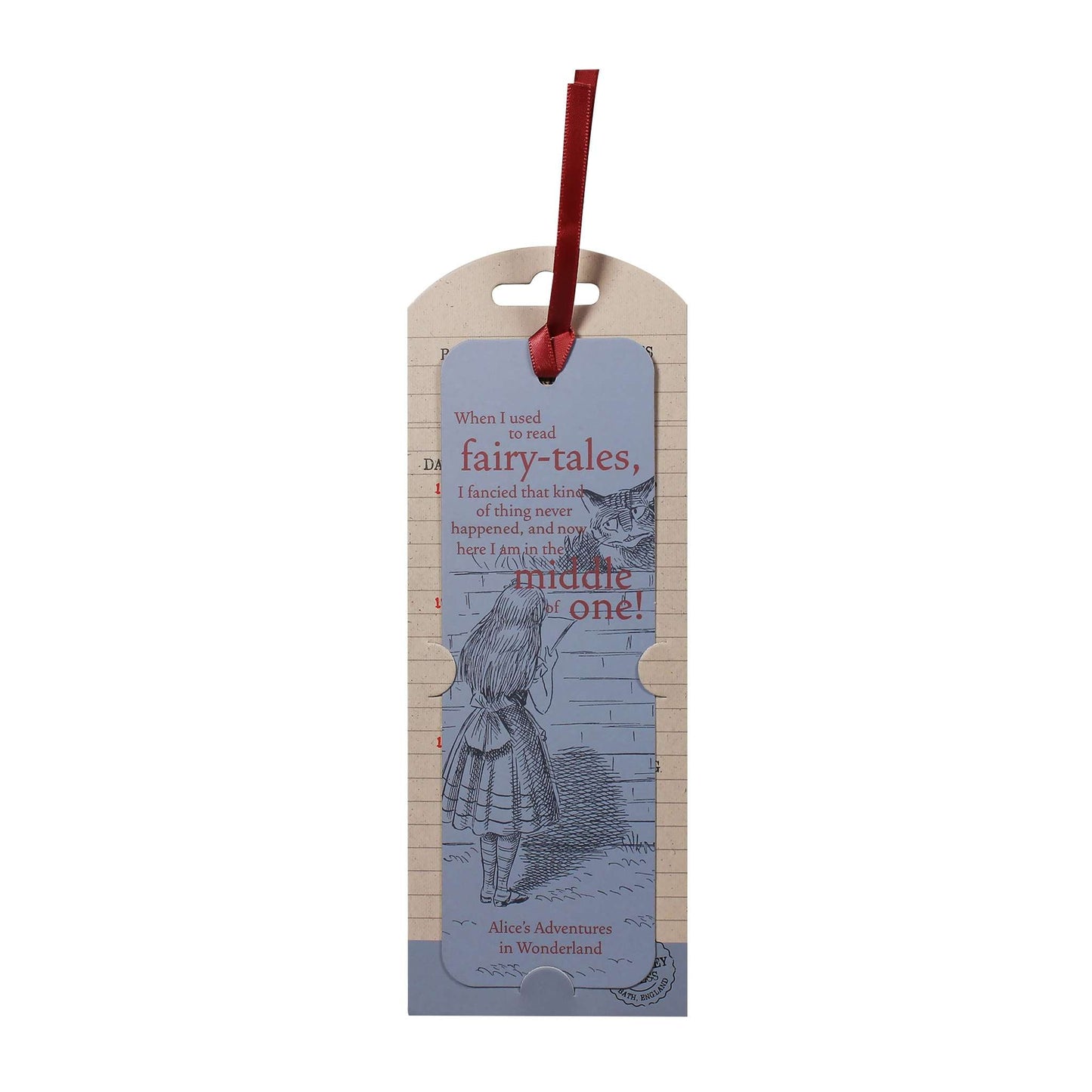 Pulteney Press Alice paper bookmark