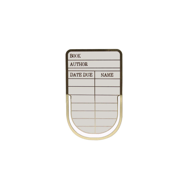 Pulteney Press Library card metal bookmark