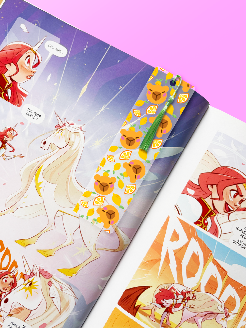 Yuzu Capybara Head | Acrylic Bookmark