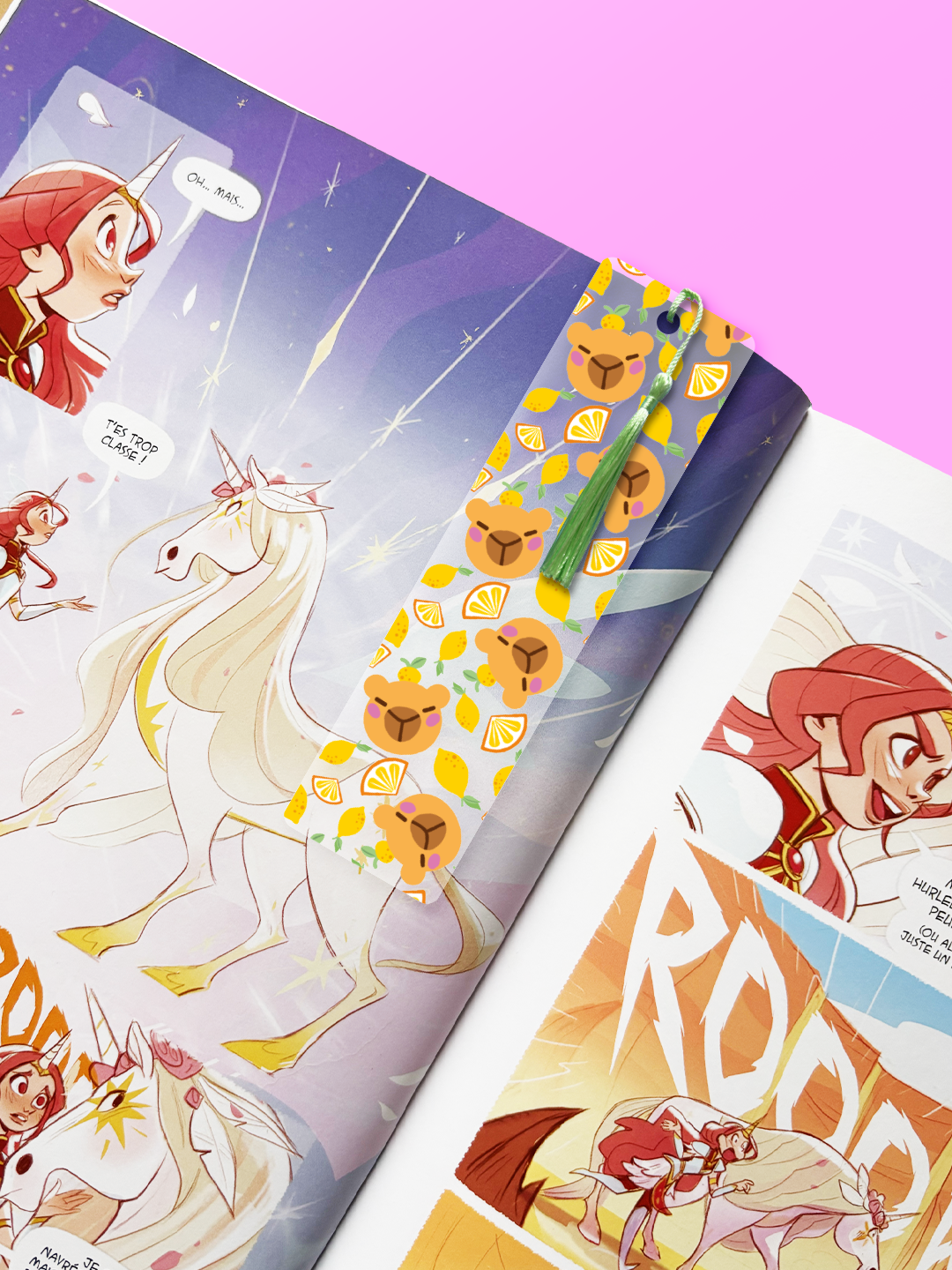 Tête capybara yuzu | Marque-Page acrylique