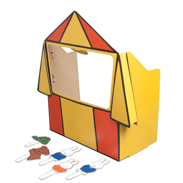 Teatro delle marionette di cartone di Miffy il coniglio 