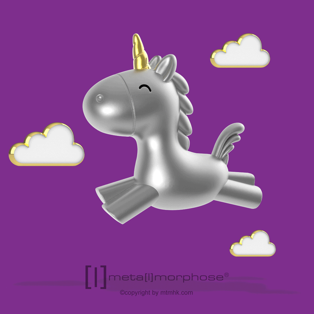 Porte-clés Licorne Volante avec Nuage