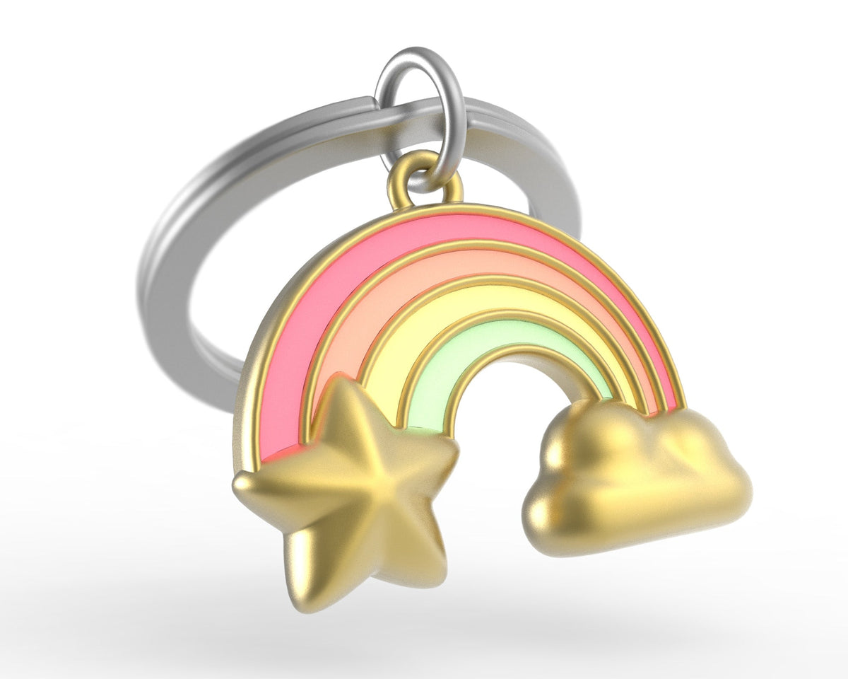 Portachiavi arcobaleno dorato