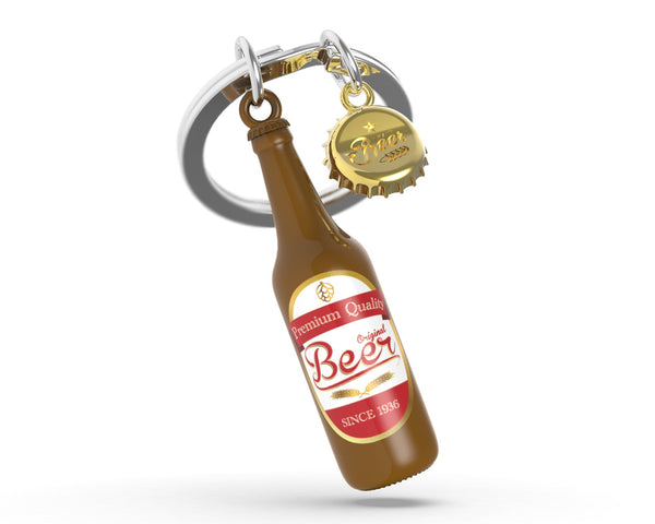 Sleutelhanger met bierflesje