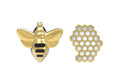 Pin Biene und Bienenwabe