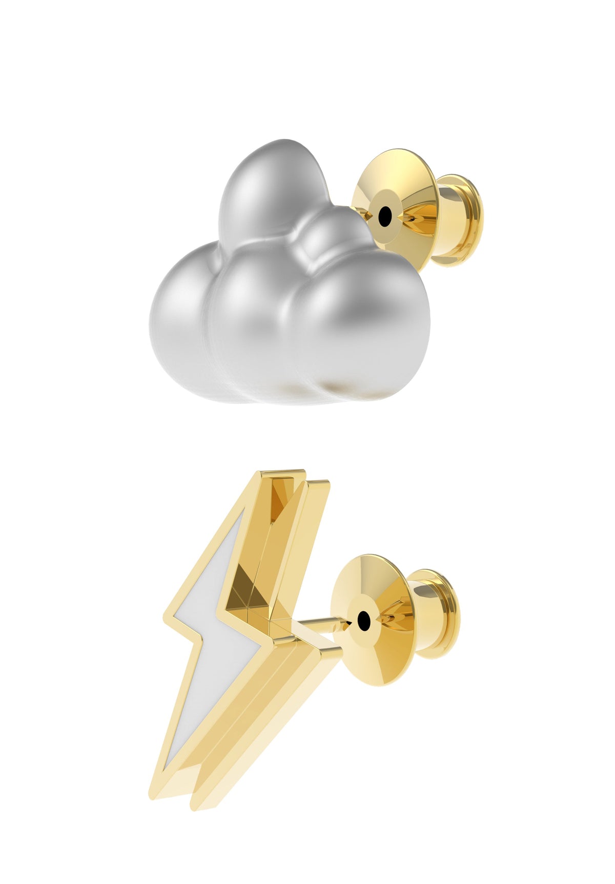 Pin de nube y rayo